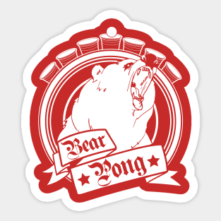 Bear Pong Sticker